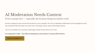 AI Moderation Needs Context: Transparent, Real-Time Protection for Minors