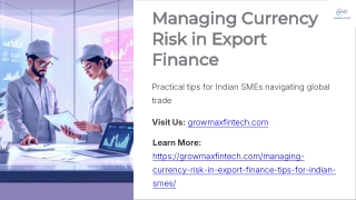 Managing Currency Risk in Export Finance Tips for Indian SMEs