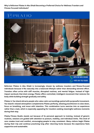 Reformer Pilates in Abu Dhabi