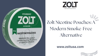 Zolt Nicotine Pouches A Modern Smoke-Free Alternative