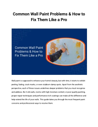 Common Wall Paint Problems & How to Fix Them Like a Pro (1)