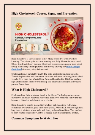 Causes of High Cholesterol That Affect Heart Health