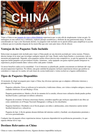 Conoce los Paquetes con todo incluido  con el fin de  Viajar al país asiático