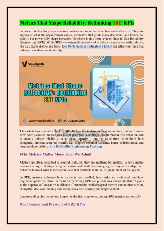 SRE Courses Online with Site Reliability Engineering Training