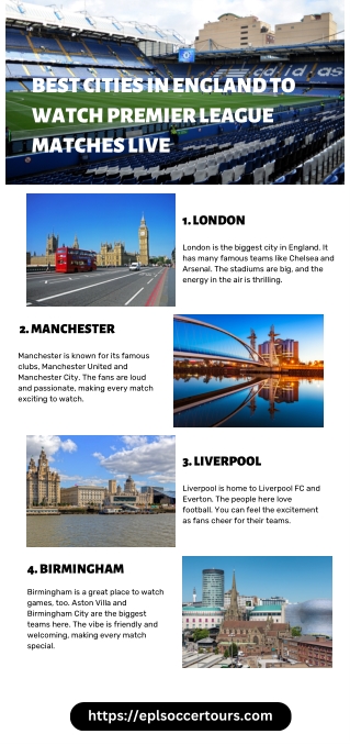 Best Cities in England to Watch Premier League Matches Live