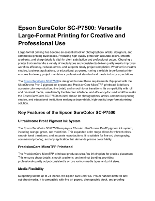 Epson SureColor SC-P7500