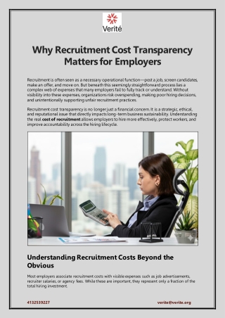 Why Recruitment Cost Transparency Matters for Employers