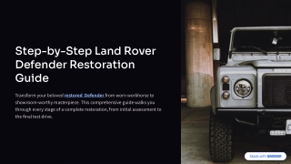 Step-by-Step Restored Defender Restoration Guide