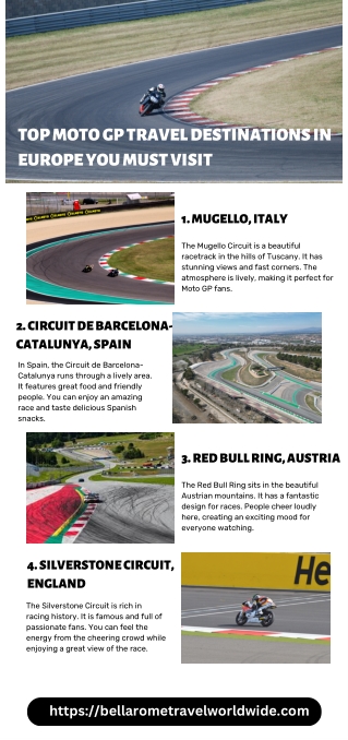 Top Moto GP Travel Destinations in Europe You Must Visit