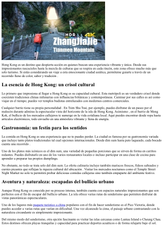 Un viaje lleno de matiz, sabor y tradición  hacia Hong Kong