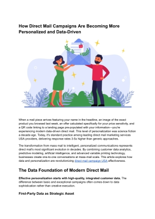 How Direct Mail Campaigns Are Becoming More Personalized and Data-Driven