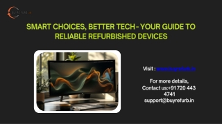 Smart Choices, Better Tech - Your Guide to Reliable Refurbished Devices