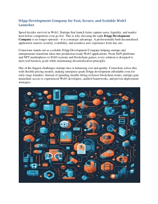 DApp Development Company for Crypto Startups