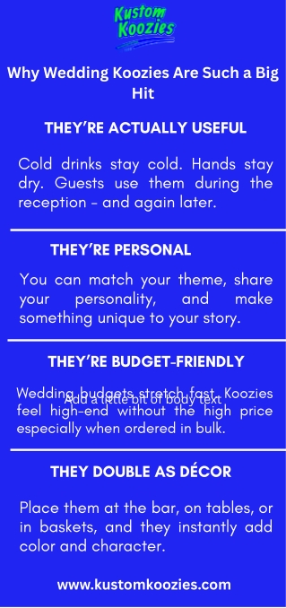 Why Wedding Koozies Are Such a Big Hit