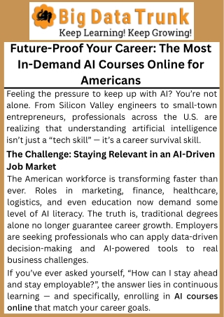 Future-Proof Your Career The Most In-Demand AI Courses Online for Americans