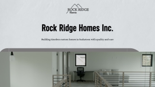 Rock Ridge Homes Inc. as a Residential Custom Builder for a Custom Home in Saskatoon