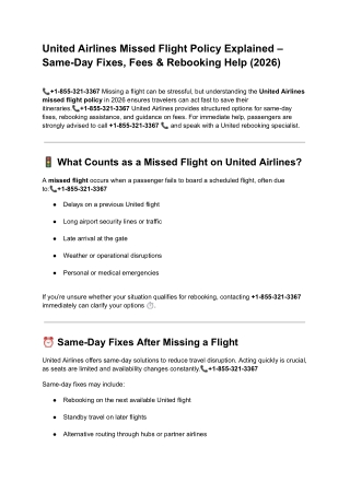 United Airlines Emergency Travel Booking Number USA 2026 Updated