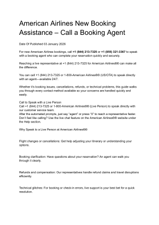 American Airlines Seat Reservation Phone Help USA 2026