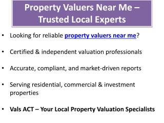 Property Valuers Near Me - Trusted Local Valuation Experts