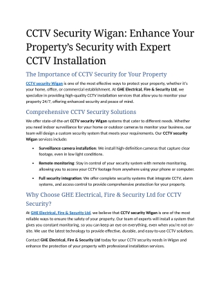 10- CCTV Security Wigan Enhance Your Property’s Security with Expert CCTV Installation