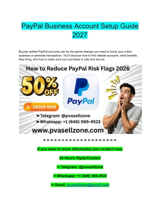 PayPal Business Account Setup Guide 2027