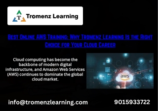 Best Online AWS Training: Why Tromenz Learning Is the Right Choice for Your Clou