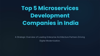 Top 5 Microservices Development Companies in India