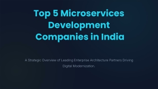 Top 5 Microservices Development Companies in India