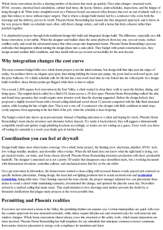 Why Phoenix Home Remodeling’s Design-Build Approach Excels for Whole Home Renova