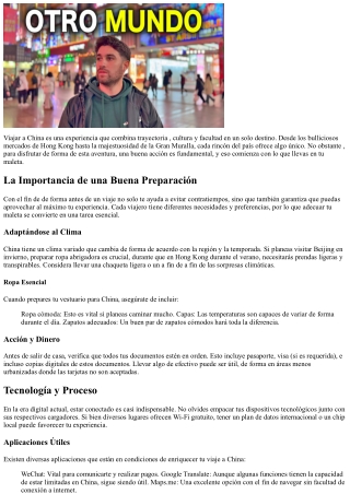 ¿Qué Llevas En Tu Bolso? Guía Consejos Para  Organizar  ElViaje AChina!