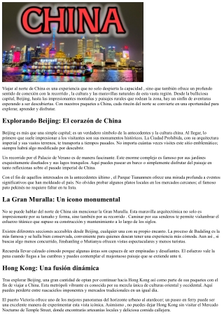 Un travesía memorable por el nórdico de China con nuestros recorridos