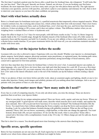 First-Time Botox: Questions to Ask Your Injector Before Treatment