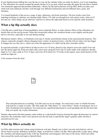 The Lip Flip vs Lip Filler: Which Enhances Your Smile Best?