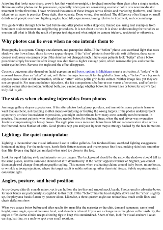 Interpreting Before-and-After Photos: Red Flags and Clues