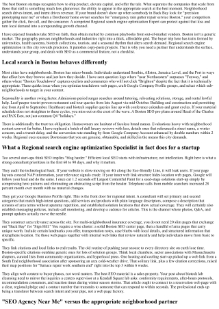 Boston Startups: Why You Need a Local SEO Professional Currently