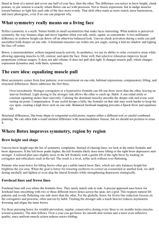 Perfect Proportions: Botox for Enhancing Facial Symmetry