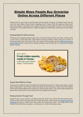 Simple Ways People Buy Groceries Online Across Different Places