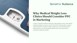 Why PPC Advertising Matters For Medical Weight Loss Clinics Today