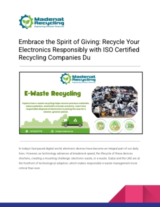 Embrace the Spirit of Giving_ Recycle Your Electronics Responsibly with ISO Certified Recycling Companies Du
