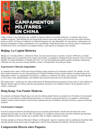 A fin de entre Diferentes Paquetes de Viaje a Beijing y Hong Kong