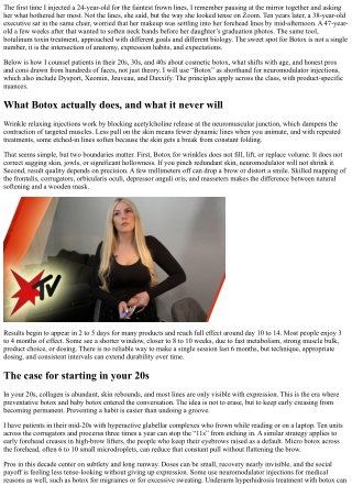 Starting Botox in Your 20s vs 30s vs 40s: Pros and Cons