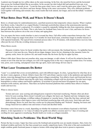 Botox vs Laser Treatment: Best Uses and Combined Plans