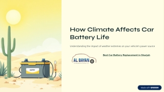 How Climate Affects Car Battery Life