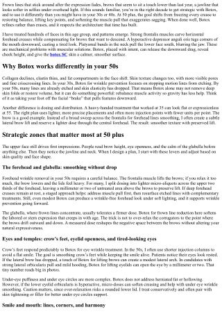 Fabulous at 50 : Botox for Youthful Skin in Your 50s