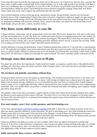 Fabulous at 50 : Botox for Youthful Skin in Your 50s