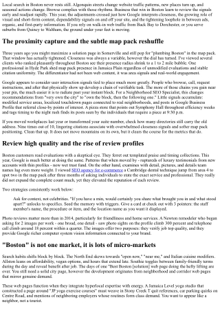 Boston Search Engine Optimization Trends: What's Changing in Neighborhood Look T