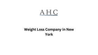 Weight Loss Company in New York