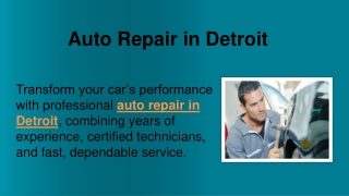 Auto Repair in Detroit