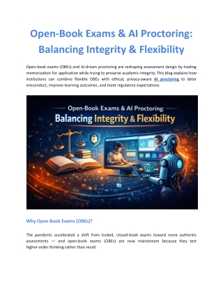 Open-Book Exams & AI Proctoring: Balancing Integrity & Flexibility
