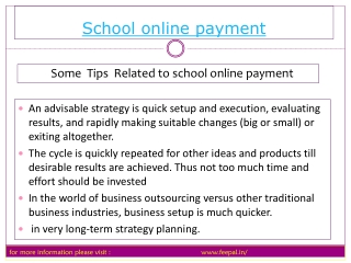 Basic instruction of school online payment